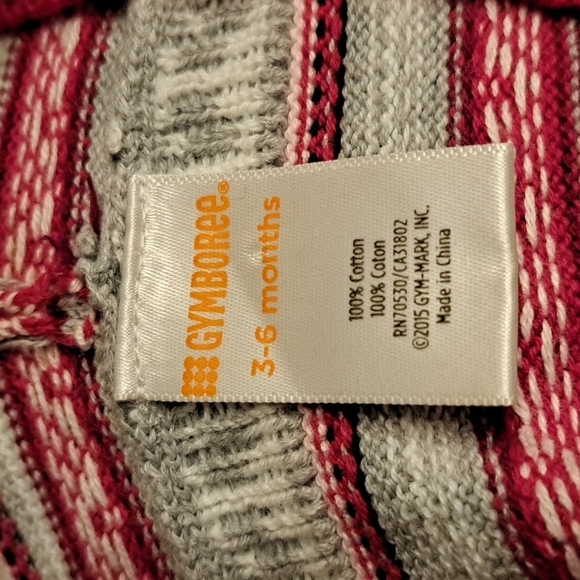 Gymboree girls size 3-6 months button up fair isle hooded cardigan VGUC - Picture 3 of 6